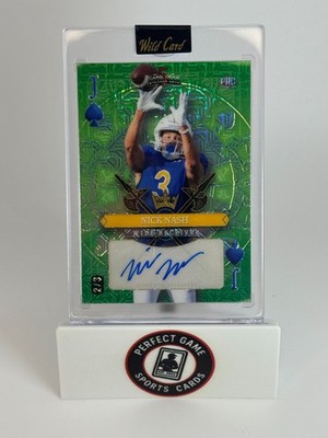 Nick Nash - 2024 Wild Card 5C Draw Stacked Green Prizm AUTO /3 - FALCONS