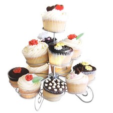 STAND SUPPORTO ESPOSITORE PER CUPCAKES DOLCI DOLCETTI 13 POSTI IN METALLO