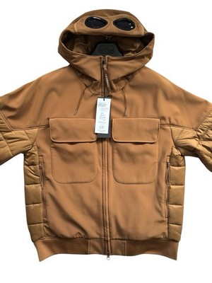 C.P. Company Shell-R Mixed Goggle Jacket Brown Size Large (50) RRP: £460 22'' PTP