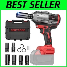 Durable Cordless Impact Wrench - 900FT-LBS - LED Work Light