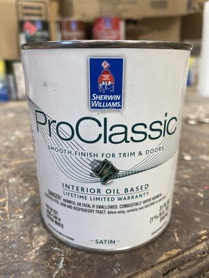 Sherwin Williams Pro Classic Trim Enamel /Oil Base Satin/ Linen Tan / Quart