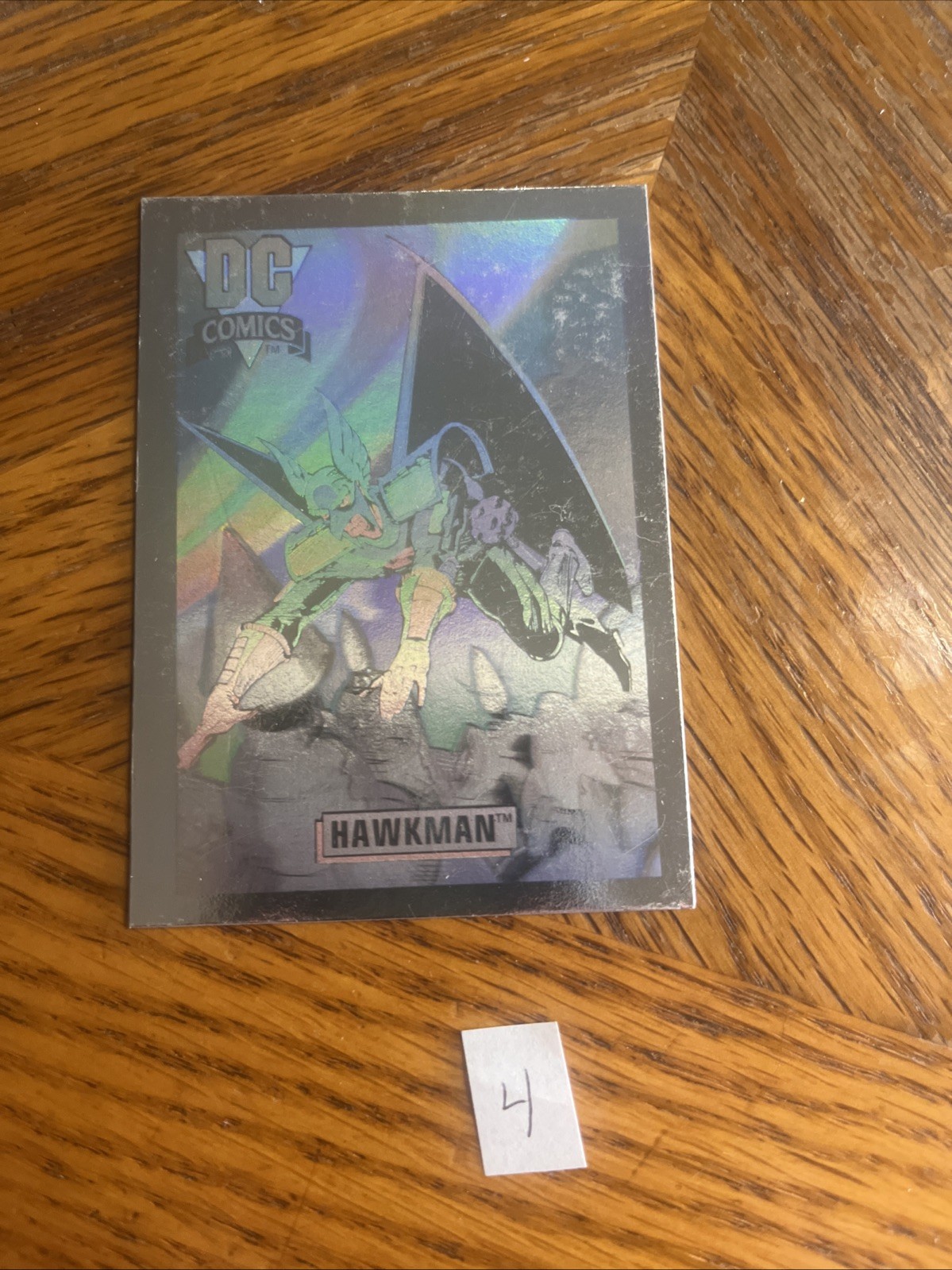 HAWKMAN DCH6 Impel DC Comics Cosmic Hologram Trading Card Series 1 1992 Holo