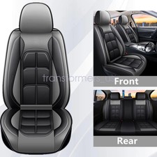 For 2007-2023 Jeep Wrangler Jk Jl Leather Seat Covers Protector 5-sits Full Set