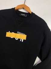 Dsquared2 ICON Sweatshirt Black Men's Size M Made in Italy Designer Pullover
