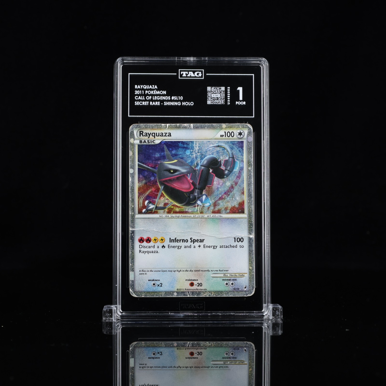 2011 POKEMON CALL OF LEGENDS #SL10 RAYQUAZA-HOLO TAG 1