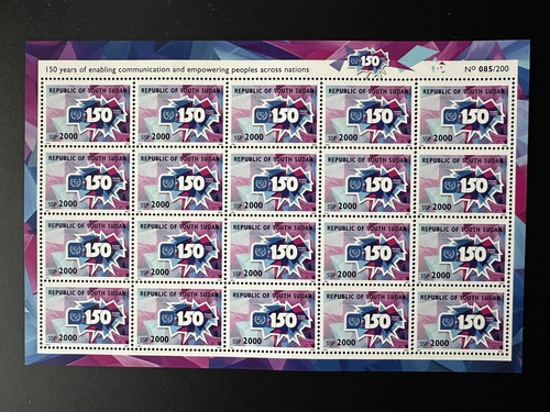 Sud-Soudan South Sudan 2025 Mi. ? planche 150 years UPU Union Postal