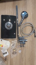 FAULTY  Triton Aspirante 8.5KW Gloss Black Electric Shower Head  Riser Rail 