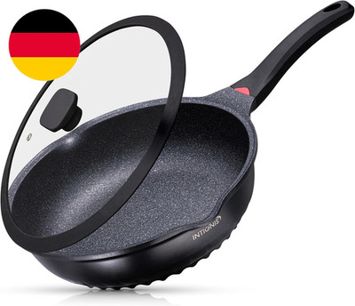 INTIGNIS Premium-Bratpfanne Mit Deckel, Kratzfest, 30 Cm, Extra Tief, Kompatibel