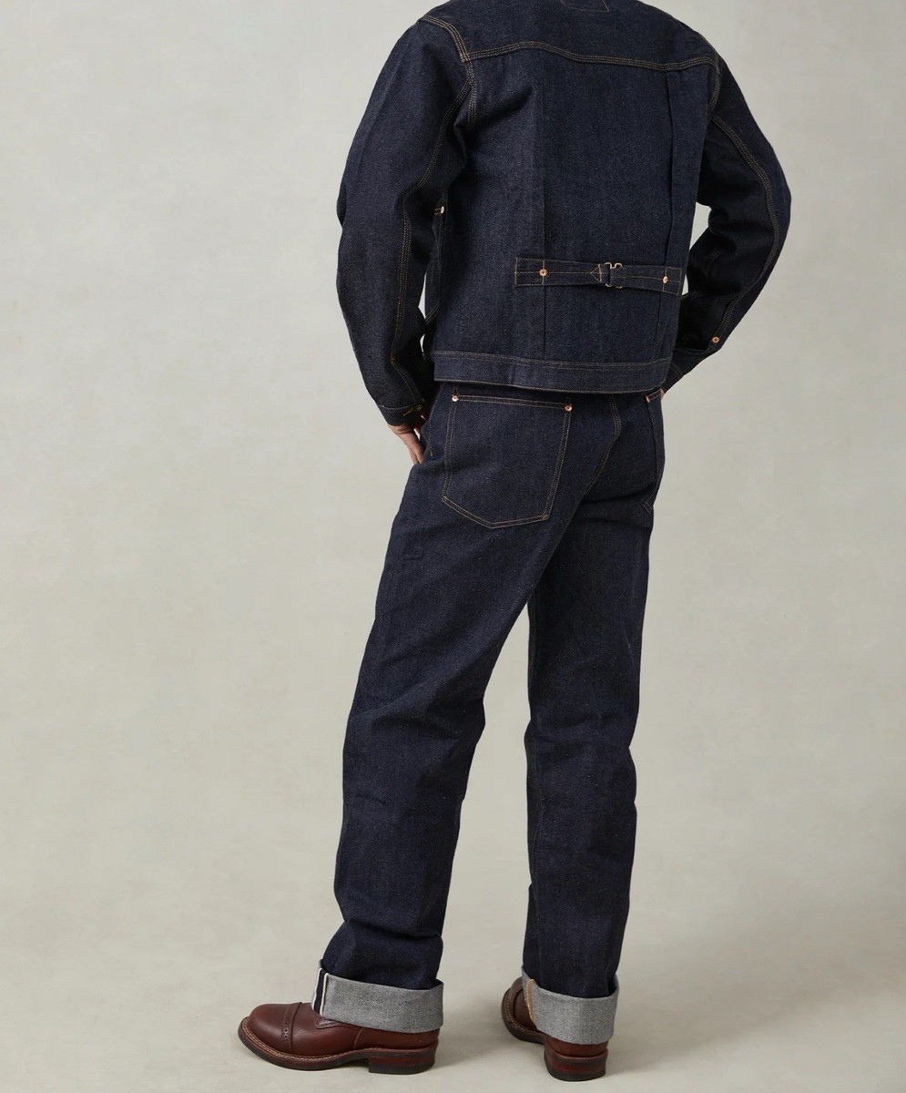 Lot 808 1930s Selvedge Denim Biker Jacket Militora Size 42