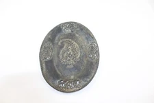 Silver-Plated Solid Pewter Trinket Dish Coin Catch All 7 1/8" Japan Vintage