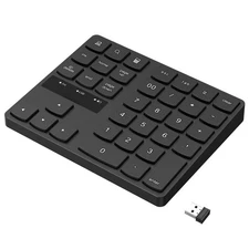 Wireless Number Pad, 35 Keys, 2.4G, Ultra-Silent, Rechargeable, Numeric