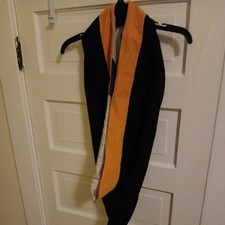 Post Graduate Graduation Gown Hood Orange -white/blue