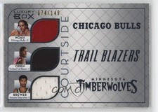 2007 Luxury Box Courtside Triple Relics Joakim Noah Greg Oden Corey Brewer 0ba6