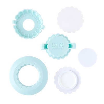 We R Memory Keepers Button Press Puffy Sticker and Shaker Shape ys/m, Silver 