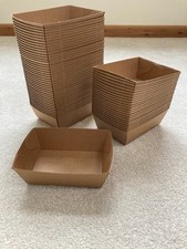 131x91x50mm - Small Kraft Tray - Compostable Food Packaging Hot/cold, Qty: 400