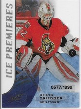2015-16 Upper Deck Ice CHRIS DRIEDGER Ice Premieres rookie card #107. rookie card picture