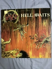 Slayer Hell Awaits LP 1985 Combat Metal Blade Original Vinyl OG MX 8020