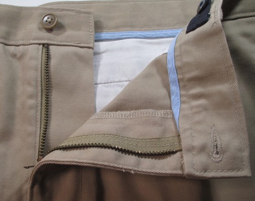 LANDS END Khaki School Uniform Plain Front Chino Shorts Boys 16 NEW - Picture 3 of 9