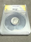 1964 D ROOSEVELT DIME SILVER COIN FULL BANDS MS64FSB FSB ANACS MS64