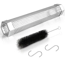 12 Inch Stainless Steel BBQ Pellet Smoker Tube for Cold Hot Smoking US NEW