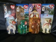 TY McDonalds Beanie Baby Erin Maple Britannia Glory the Bear 1999 FULL SET OF 4