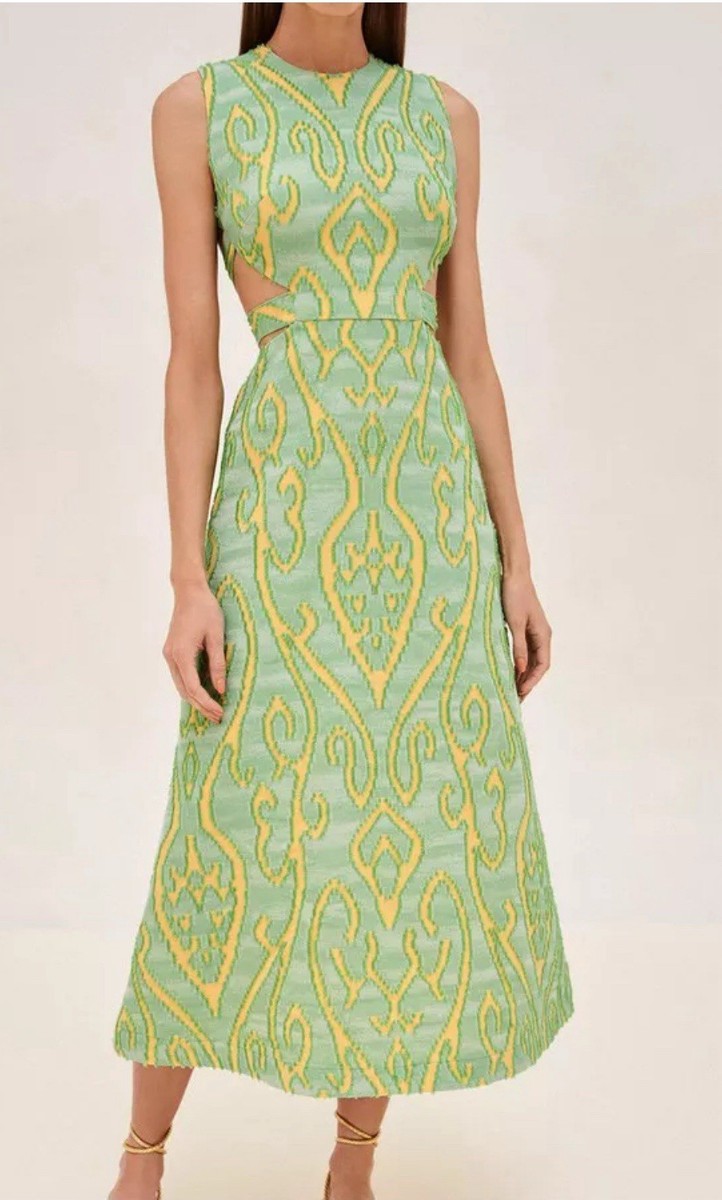 green emerald velvet dress Alexis Dress / Green Multi Green Multi / L main image 0