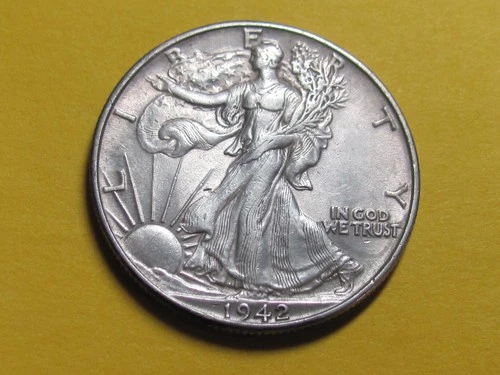 1942 WALKING LIBERTY HALF DOLLAR  NICE  AU GRADE COIN