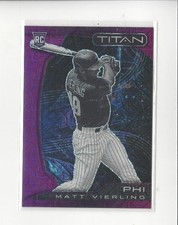2022 Chronicles Titan Purple Mojo #16 Matt Vierling Rookie Phillies Tigers /99 