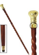 Brass Designer Walking Stick Men  Women Canes and Wooden 37 inch Handle  FGPZ