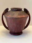 BEAUTIFUL RARE GLAZE 1917 Roseville Red Carnelian II 334-8 Speckled Glazed Vase.