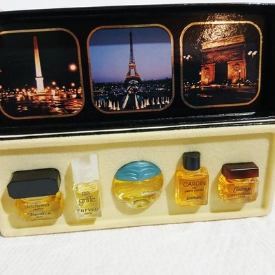 Vintage Les Meilleurs Parfums de Paris 5 Miniature Perfume Set