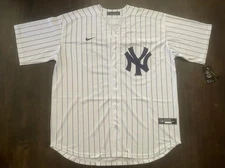 ⭐NEW New York NY YANKEES Gerrit COLE Jersey WHITE Striped / MLB STITCHED #45