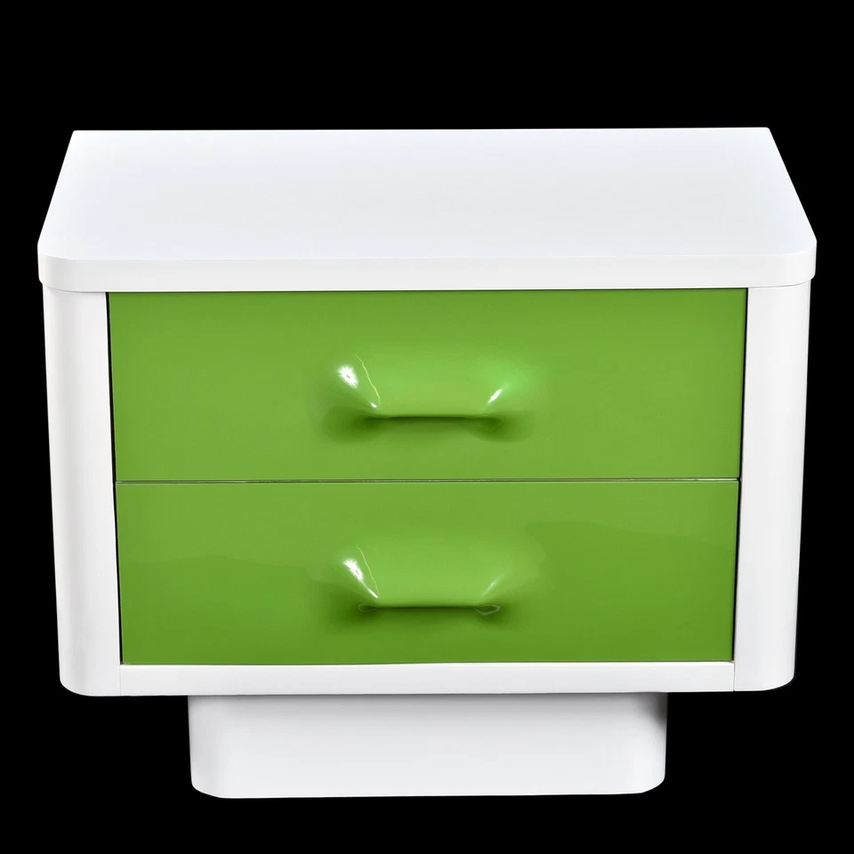 Restored 1970s Green and White Broyhill Chapter One Space Age Nightstand - Image 2 of 4