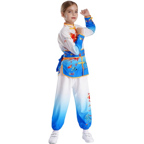 Unisex Uniform Knot Buttons Tops With Pants Costumes Kung Fu Arts Chinese Wushu - Picture 35 of 89