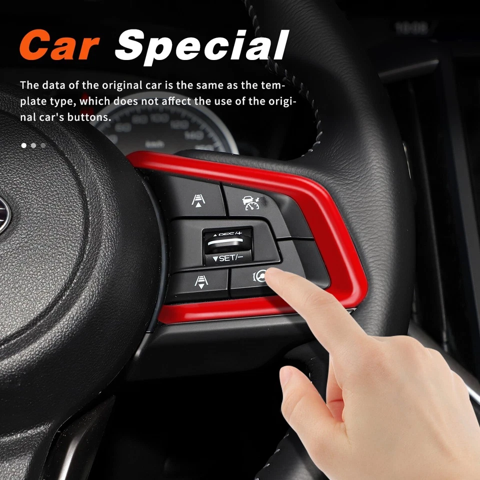 Capa de acabamento de volante Auovo para Subaru Crosstrek Forester Impreza XV Ascent - Imagem 3 de 4