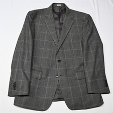 Joseph Abboud 42S Brown Glenn Check Zignone Wool Blazer Suit Jacket Sport Coat