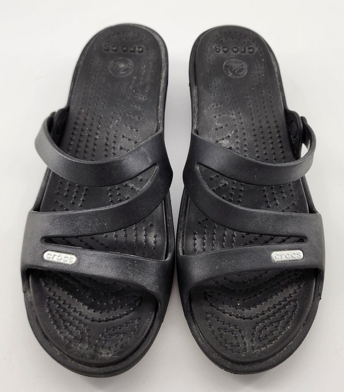 Crocs Patricia Slip On Sandal Wedge Black Women Size 8 Style 10386 | eBay