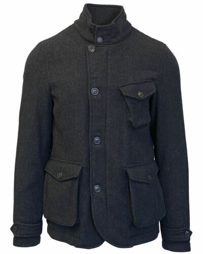 Baracuta G12 Balmacaan Coat Size 40 Dark Navy Made in UK Coolmax F