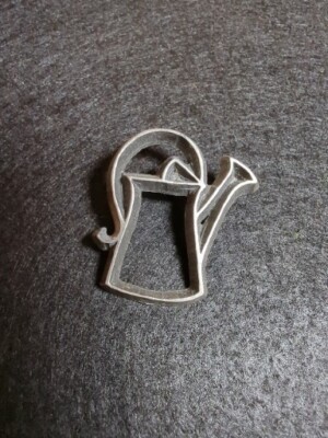 Ann Clark Garden Watering Can Pin Silver Tone 1.5'' Gardener Nature Flowers 1996