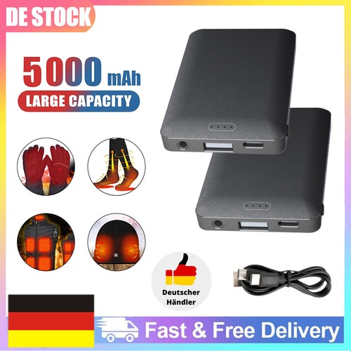 2-Pack Powerbank USB Akku für Beheizte Kleidung 5V 2A Ladegerät DC Kleines Licht - Zdjęcie 3 z 22