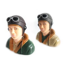 1pc WWII Pilots Figure L67*W40*H66mm 1/6 Scale For RC Airplane Army Green