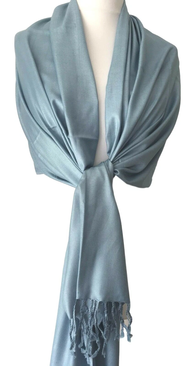 Ladies pale cheap blue scarf