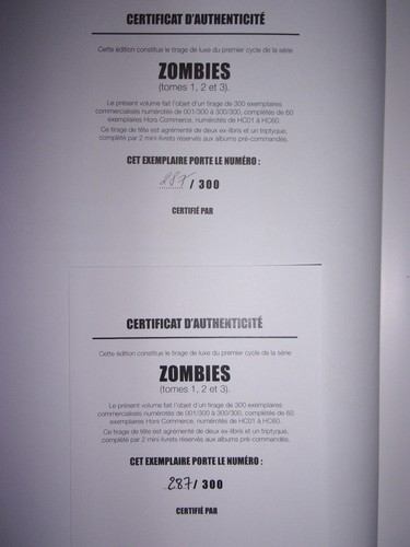 Zombies L'intégrale cycle 1 - Par Peru/Cholet/Champelovier - 300 exemplaires -BD - Picture 2 of 7