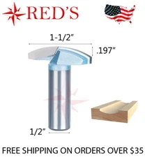 Tideway Carbide IND LC18262408 1-1/2" Cove Crown or Bowl 1/2" shank router bit