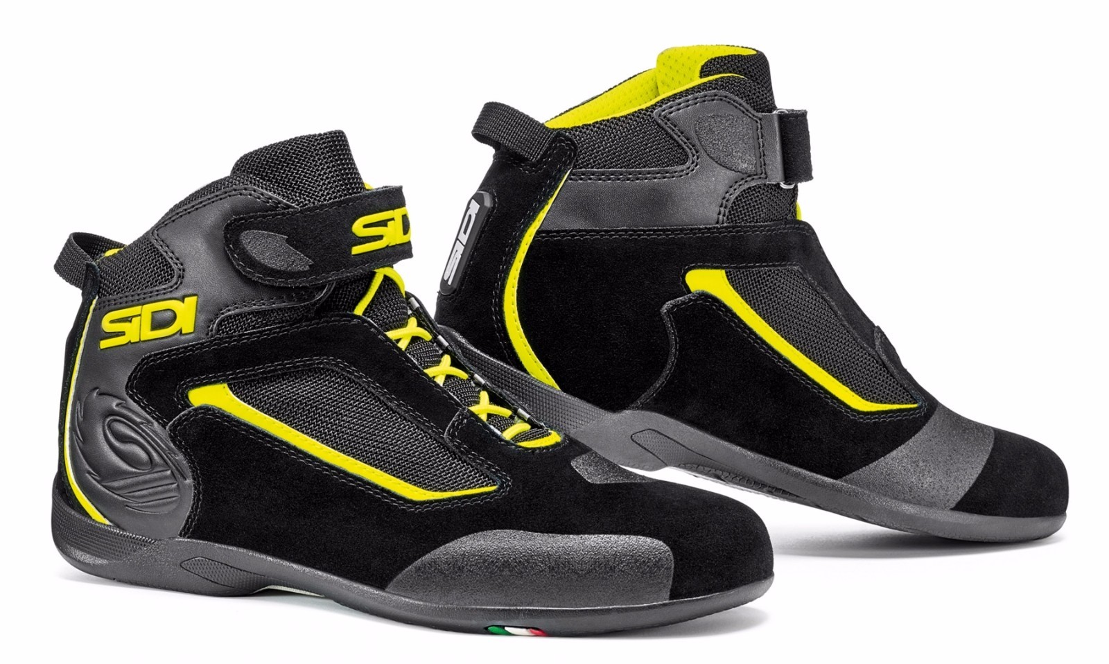 SIDI SCARPE SDS GAS NERO GIALLO FLUO MOTO CON RINFORZI TAGLIA 47