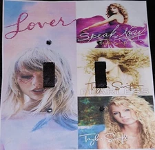 Custom Decoupage - Taylor Swift Double Toggle Switch Cover - Many Available