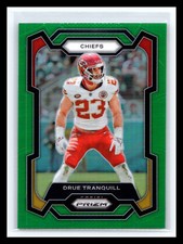Drue Tranquill 2023 Panini Prizm Green HOLO # 156 Kansas City Chiefs