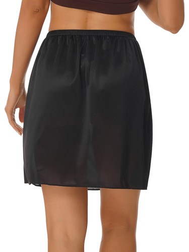 Half Slip Underskirt Women's Petticoat Lingerie Satin Skirt Under Dress Slips - Picture 38 of 157