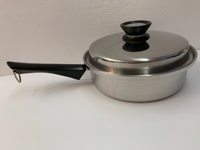 AMWAY QUEEN Vintage Saucepan 18-8 Stainless Multi-ply USA AMWAY QUEEN Vintage Saucepan 18-8 Stainless Multi-ply USA