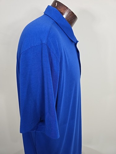 Puma Golf Mens XL Blue Black Pocket Short Sleeve Golf Polo Shirt - Picture 7 of 7
